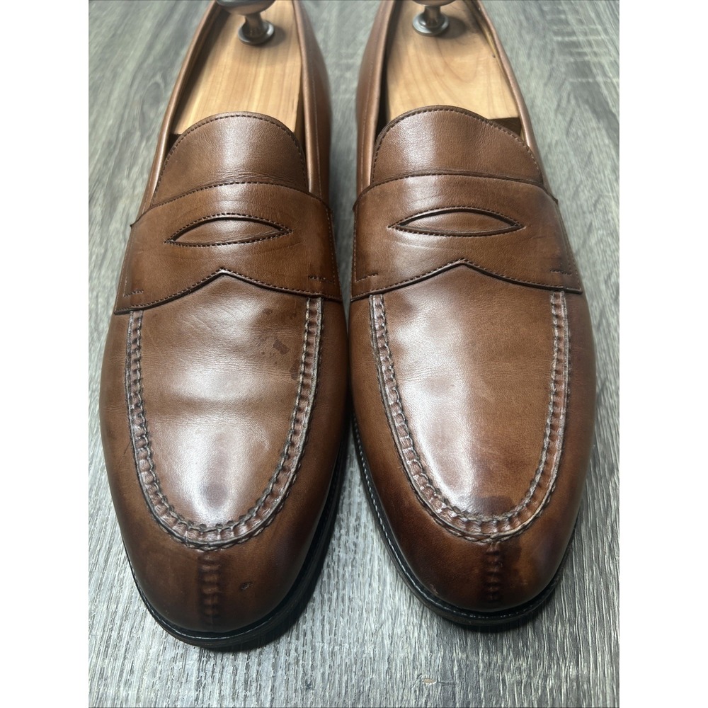 Edward Green Sloane Penny Loafers Brown Leather Slip On Shoes UK 9/9.5 US 10 D - Picture 5 of 16